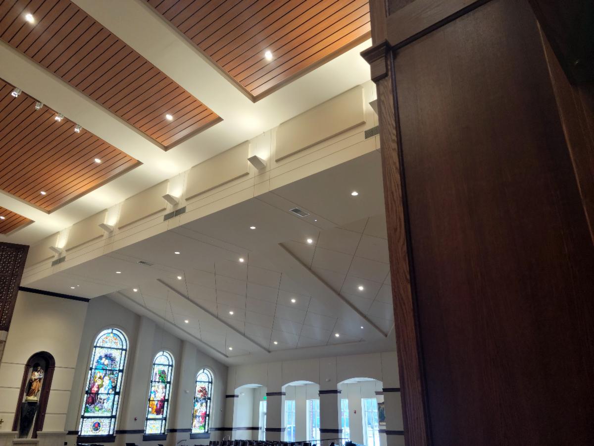St. John Paul II Catholic Church. Our downlights powered by our Central Drive remote driver system. Thank you LHI Lighting Sales. For more photos check out our gallery. conta.cc/3sLeIhA
#LEDlighting #remotedriveled #lightingdesign #led