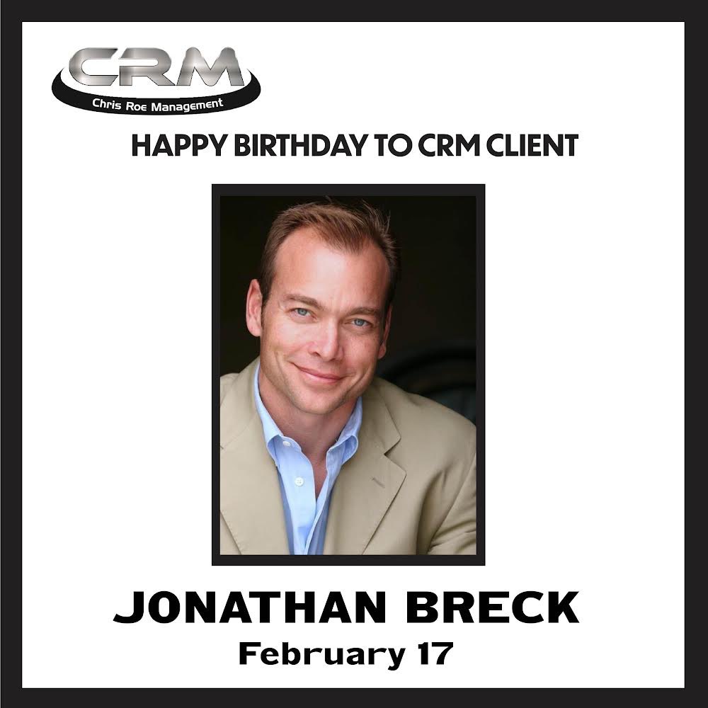 Happy Birthday to CRM client Jonathan Breck 