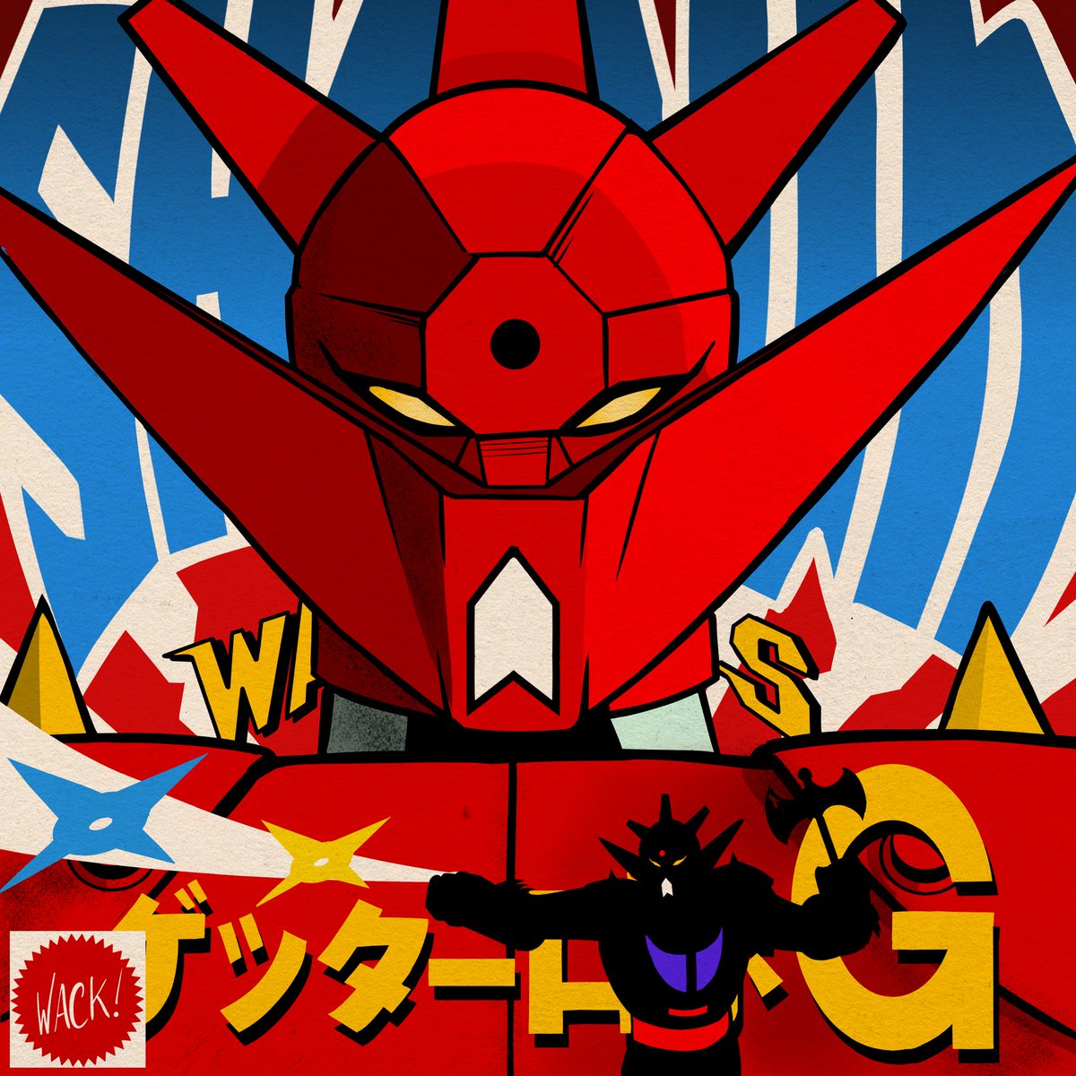 Wackartwork's tweet photo. The one thing I've learned about the #shogunwarriors is that they all have different names depending on the region. Here's #dragun or #getterrobog depending on where you are! Thanks for looking! https://t.co/wZP1e58HFh