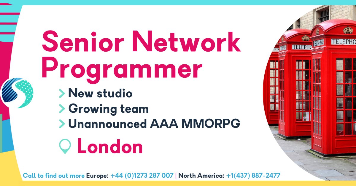 SkillsearchJobs's tweet image. Talented #GameProgrammer with impressive C++ skills? Like the sound of joining a thriving #AAA studio? Look no further for your next role! Click the link to find out more and apply today...
#NetworkProgrammer #SeniorProgrammer #GameProgramming skillsearch.com/vacancy/senior…