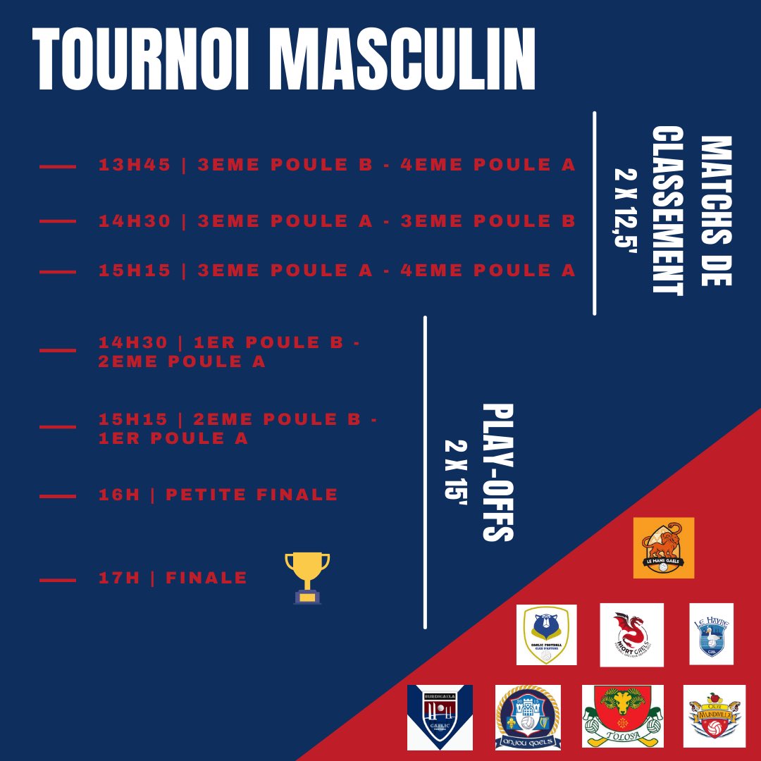 📢 𝗖𝗵𝗮𝗺𝗽𝗶𝗼𝗻𝗻𝗮𝘁 𝗙𝗲́𝗱𝗲́𝗿𝗮𝗹 𝗱𝗲 𝗙𝗼𝗼𝘁𝗯𝗮𝗹𝗹 𝗚𝗮𝗲𝗹𝗶𝗾𝘂𝗲 

Ce samedi 19 février se tiendra à Angers la première manche de championnat de France de Football Gaelique !

Le programme ? Tout est là ⬇️⬇️

#SportAngers <a href="/Angers/">Ville d'Angers</a> <a href="/LaDalleAngevOFF/">La Dalle Angevine</a>