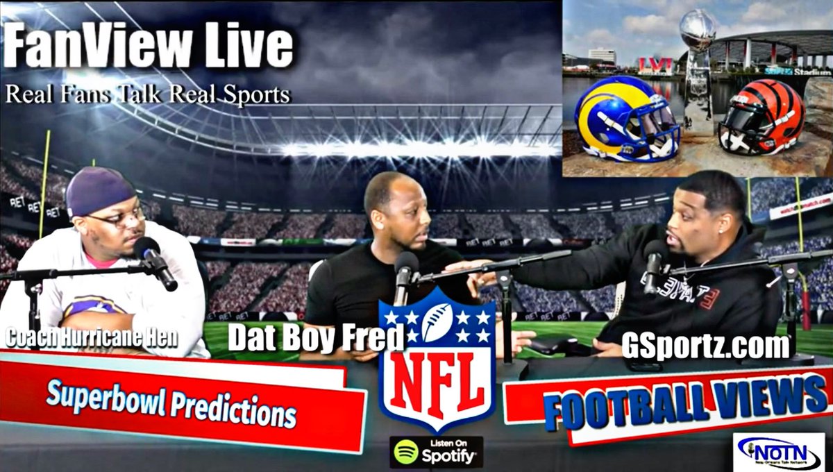 G_Sportz's tweet photo. Tune in today at 12 noon for #FanViewLive
- Super Bowl Recap
- Is Matthew Stafford a top 5 QB now?🤔
- Kyler Murray wants out of Arizona?
- Who has a chance to get out the East between the #76ers & #Nets?
Hit the link to tune in LIVE➡️➡️ https://t.co/hCXIK1KxpE https://t.co/jqa2yXEbTm