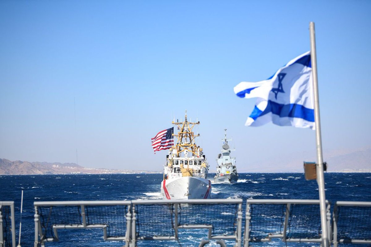 Danale's tweet photo. #Israeli Navy ships are taking part this week in the international exercise #CutlassExpress2022 in the waters of Red Ior, along with the #US and #Egyptian navies. Missile corvettes, missile boats and submarines, as well as naval special forces, are working on the Israeli side. https://t.co/Ffd7jIXHsH