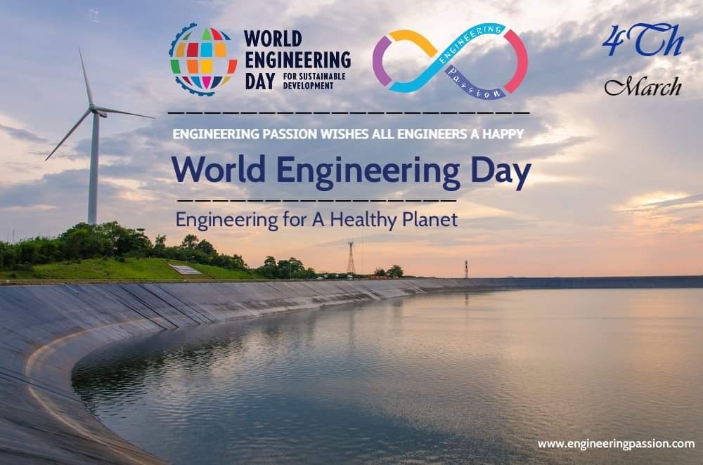 It's #WorldEngineeringDay! - Engineering for a Healthy Planet! 🌎

We're proud to support engineers around the globe who are working to build a healthy &amp; sustainable planet. 

Our aim is to raise awareness about the role of engineering in modern life &amp; how it is impacting our 🌍