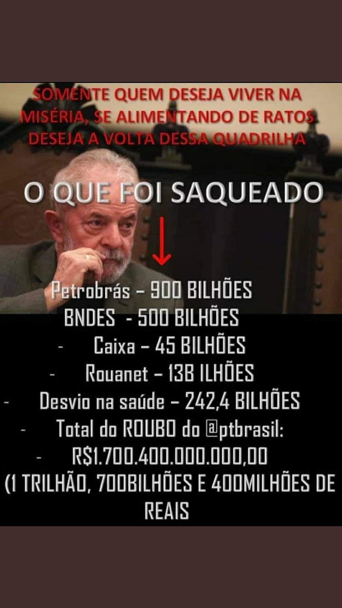 brigagao_rosana's tweet photo. #ladraonaprisao #ptjamais #esquerdanunca https://t.co/gMBgsZ1yEJ