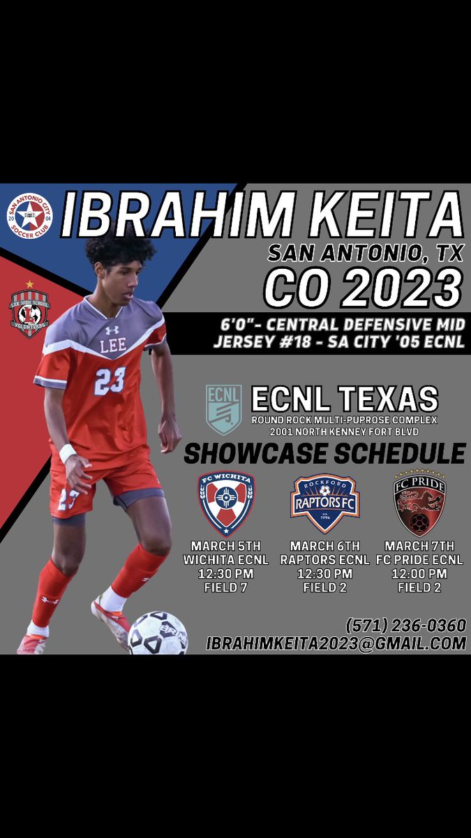 Can’t wait to get back on the pitch with my <a href="/sacitysc/">San Antonio City Soccer Club</a> 05 brothers. So ready for this <a href="/ECNLboys/">ECNL Boys</a> Texas Showcase.  
“To achieve great things you have first to believe it” - Arsèsne Wenger 
<a href="/ECNLboys/">ECNL Boys</a> <a href="/Soy_SAF/">SOY SAN ANTONIO FÚTB⚽️L</a> <a href="/6a_28/">SA High School & Club Soccer</a> <a href="/sacitysc/">San Antonio City Soccer Club</a>