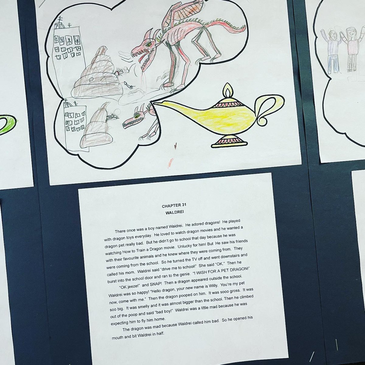 ROOM 6’S DISASTROUS WISHES 🧞‍♂️Check out our newest writing project! We used our read aloud as inspiration and wrote our own chapters!  So proud of my kids for using so much VOICE and humour in their writing!✏️  <a href="/norquayschool1/">Norquay School</a> @WinnipegSD