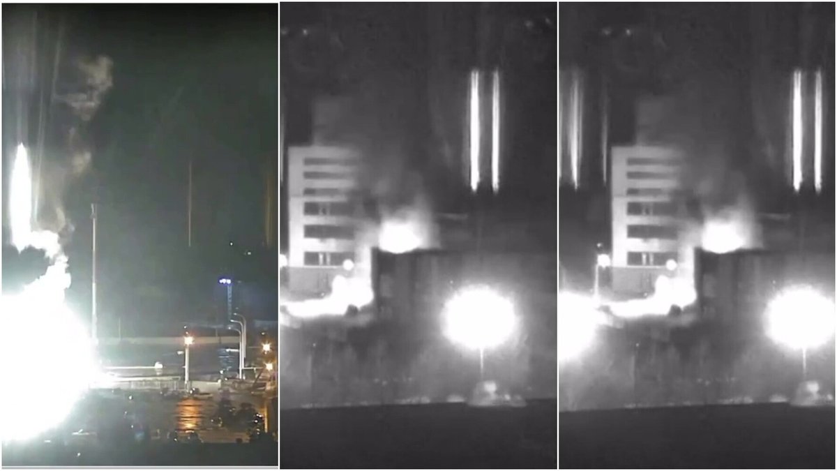 MediasetTgcom24's tweet photo. Furiosa battaglia alla centrale atomica di Zaporizhzhia: reattore prende fuoco  #UkraineRussianWar #disastronucleare #chernobyl #Zaporizhzhia #ucraina #russia https://t.co/wWGHFCHk6v https://t.co/aJut1EdOHi