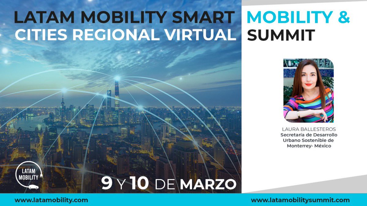 LBallesterosM's tweet photo. Nos vemos el 9 de marzo en el panel “La Revolución de la Movilidad Sostenible en las Ciudades” organizado por @LataMobility donde compartiré panel con @mohauva, @pablointhamouss y Paola Ramírez. #latamobility
⏰ 🇲🇽 8:10am/🇨🇴 9:10am
⚠️ Registro sin costo:
https://t.co/TIPTpiTKnh https://t.co/BX4g9bub93