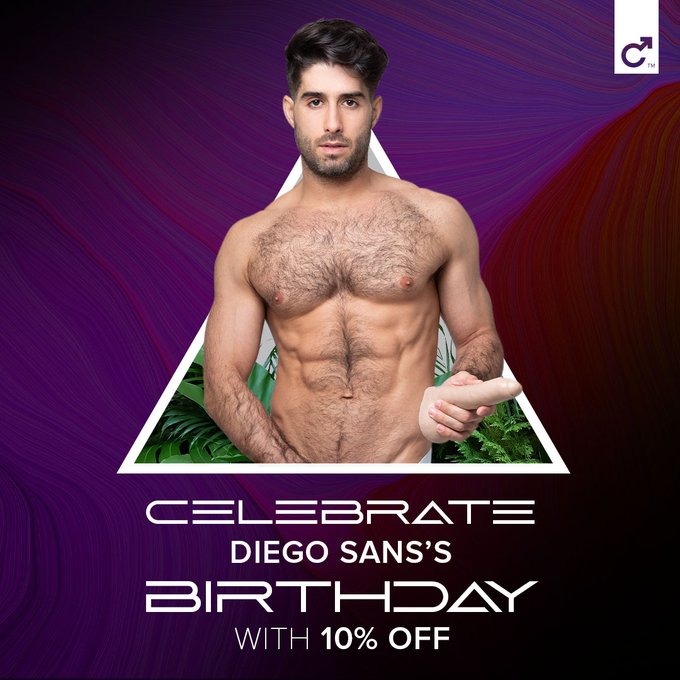 Celebrate the birthday of @diegosansporn all month long with 10% off his Fleshjack and dildo! Only at