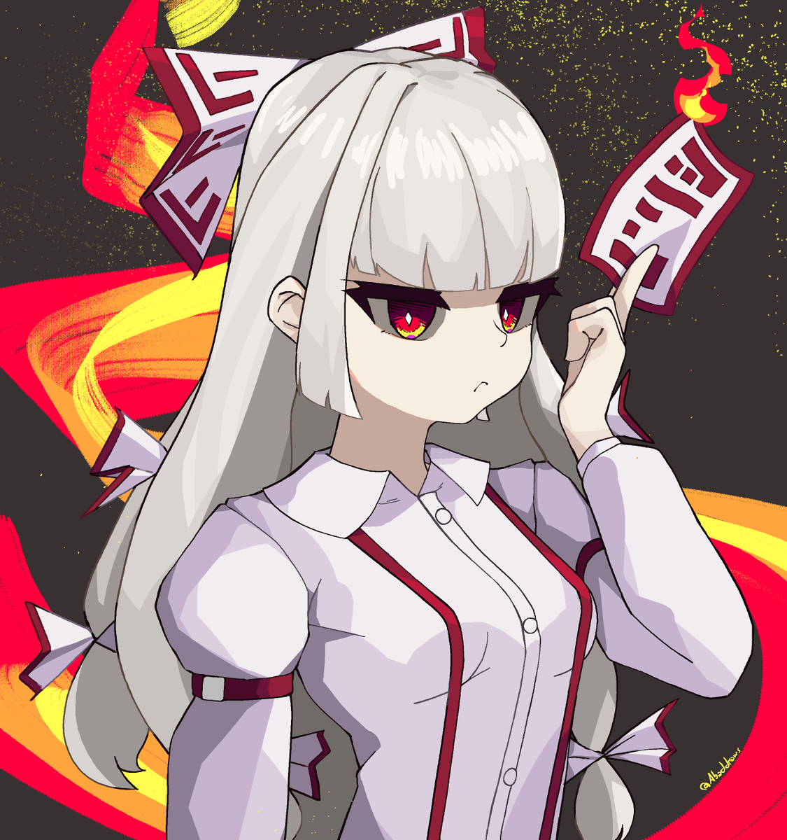 Abaddraws's tweet photo. One can say Mokou is quite the hot girl 

#touhou #東方 #東方Project https://t.co/C8HhYxcoIg