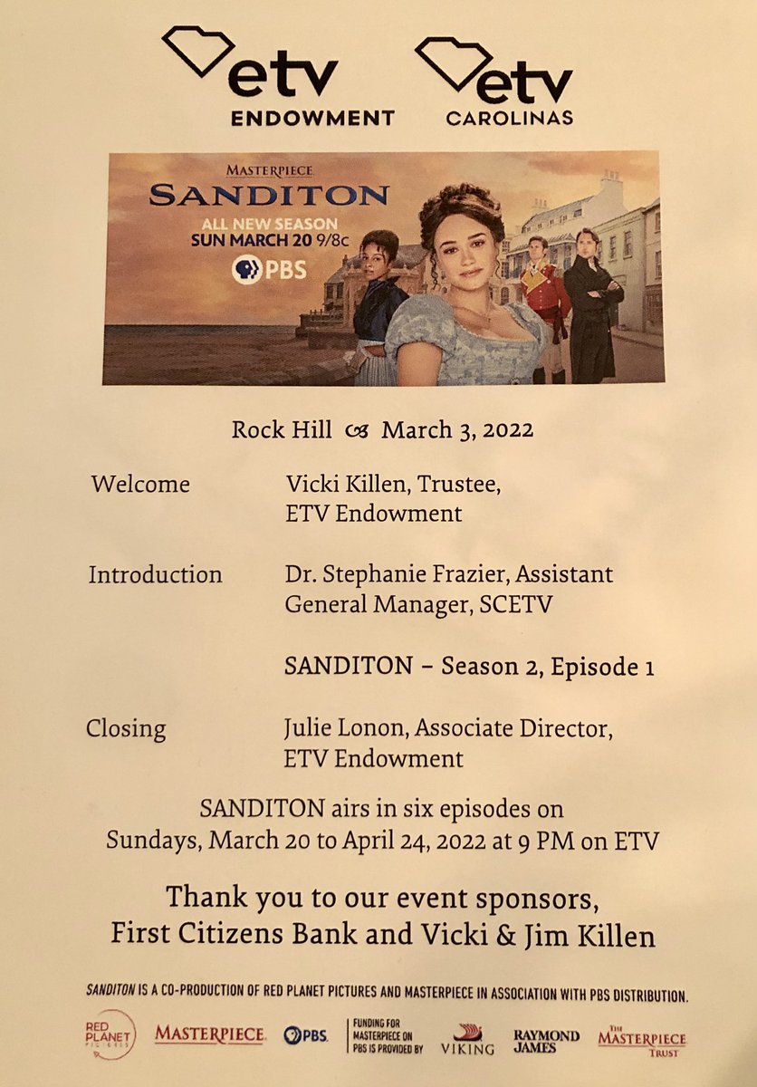 So this happened tonight. 💔❤️

Cast were brilliant, especially @rose_williams_, #CrystalClarke and #CharlotteSpencer. Loved the introduction to @vlavla and the rest.

@SCETV @masterpiecepbs @PBS @RedPlanetTV @BritBox_UK @SanditonSister2 

#Sanditon #SanditonPBS #SanditonS2