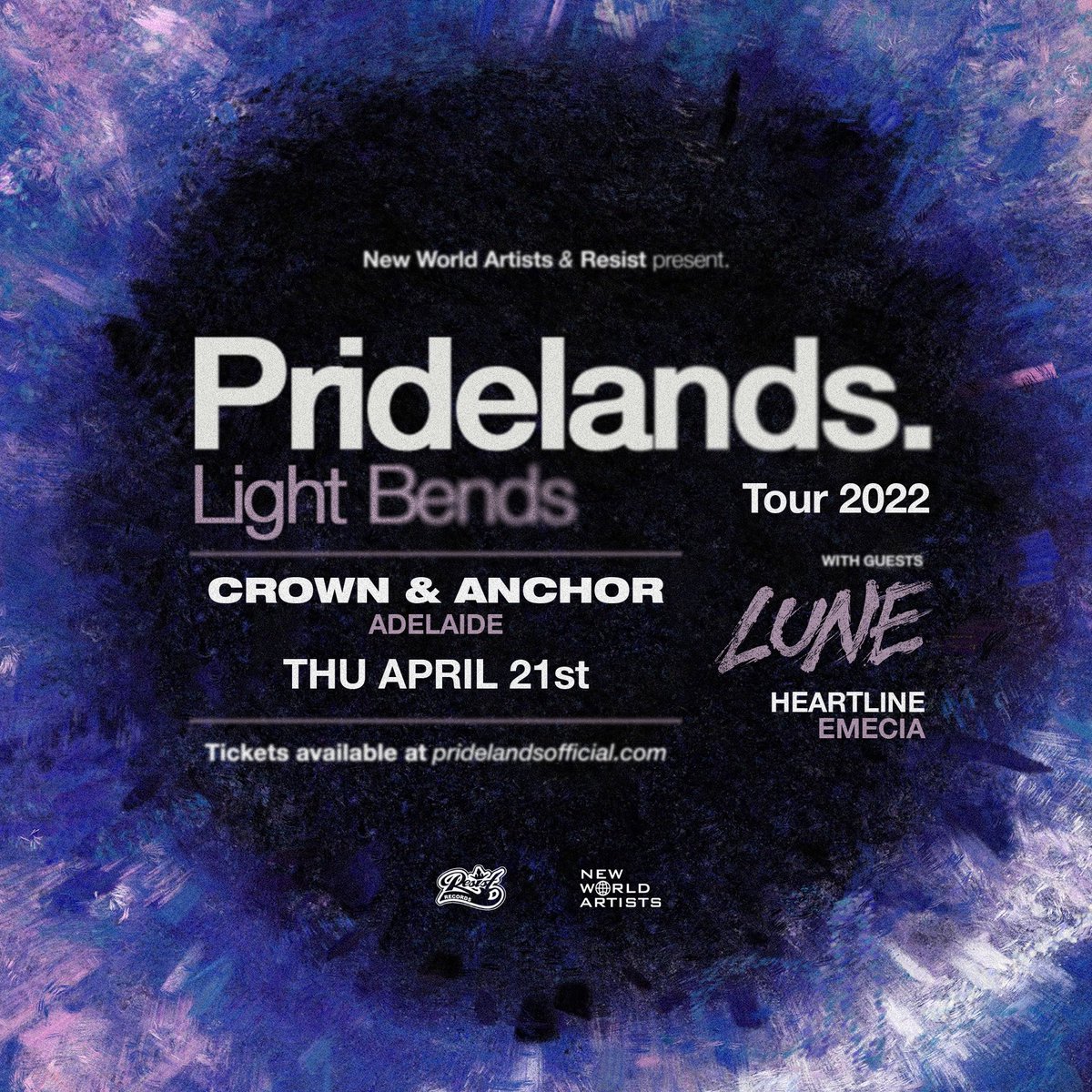 Pridelands. (@pridelandsband) on Twitter photo LOCAL SUPPORTS ANNOUNCED
We are pleased to have these bands joining us and <a href="/lunegroove/">LUNE</a> for select dates on the Light Bends Tour! 
Tix available here - pridelandsofficial.com LOCAL SUPPORTS ANNOUNCED
We are pleased to have these bands joining us and <a href="/lunegroove/">LUNE</a> for select dates on the Light Bends Tour! 
Tix available here - pridelandsofficial.com