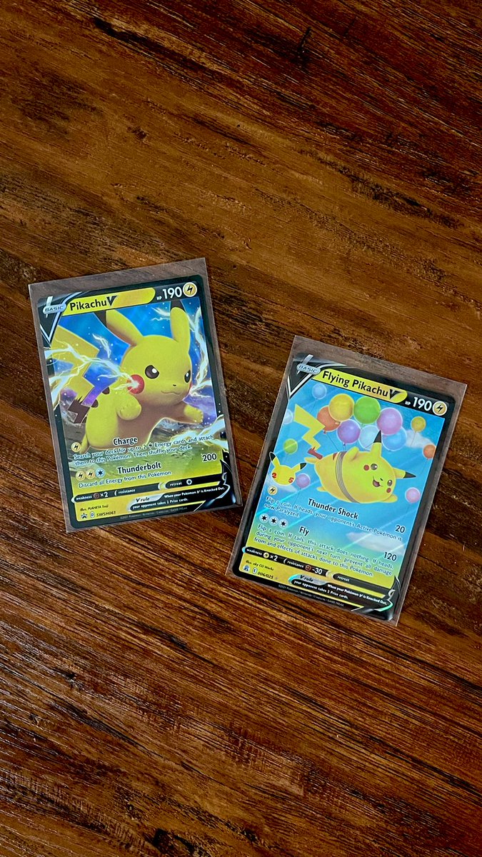 kurisuchano's tweet photo. Giving away more Pikachu! ⚡️ 

Pikachu V &amp; Flying Pikachu V

Rules:
- Follow me!
- Like ❤️ &amp; Retweet ♻️ 
- Tag another trainer! 

US &amp; Canada only! 

#Giveaway Ends April 1st, 2022!

#PokemonCards #PokemonTCG #PokemonGiveaway #Pokemon https://t.co/4qLgW6xNkb
