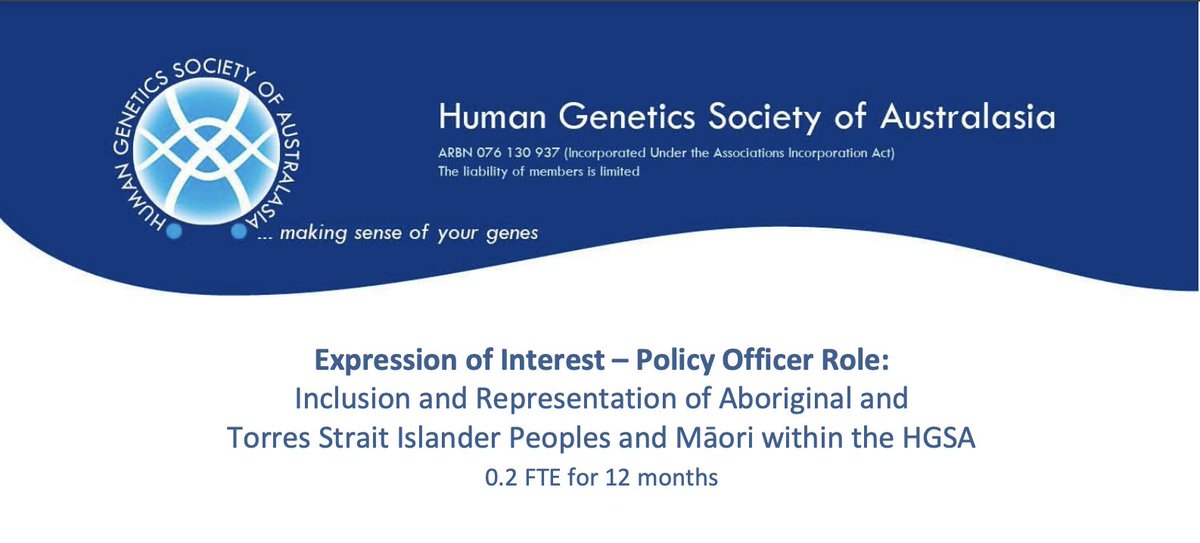 The EOI for an Indigenous Policy Officer within the HGSA closes next Wednesday the 9th of March It is 0.2 Full Time Equivalent so contact @jacquie_savard ASAP