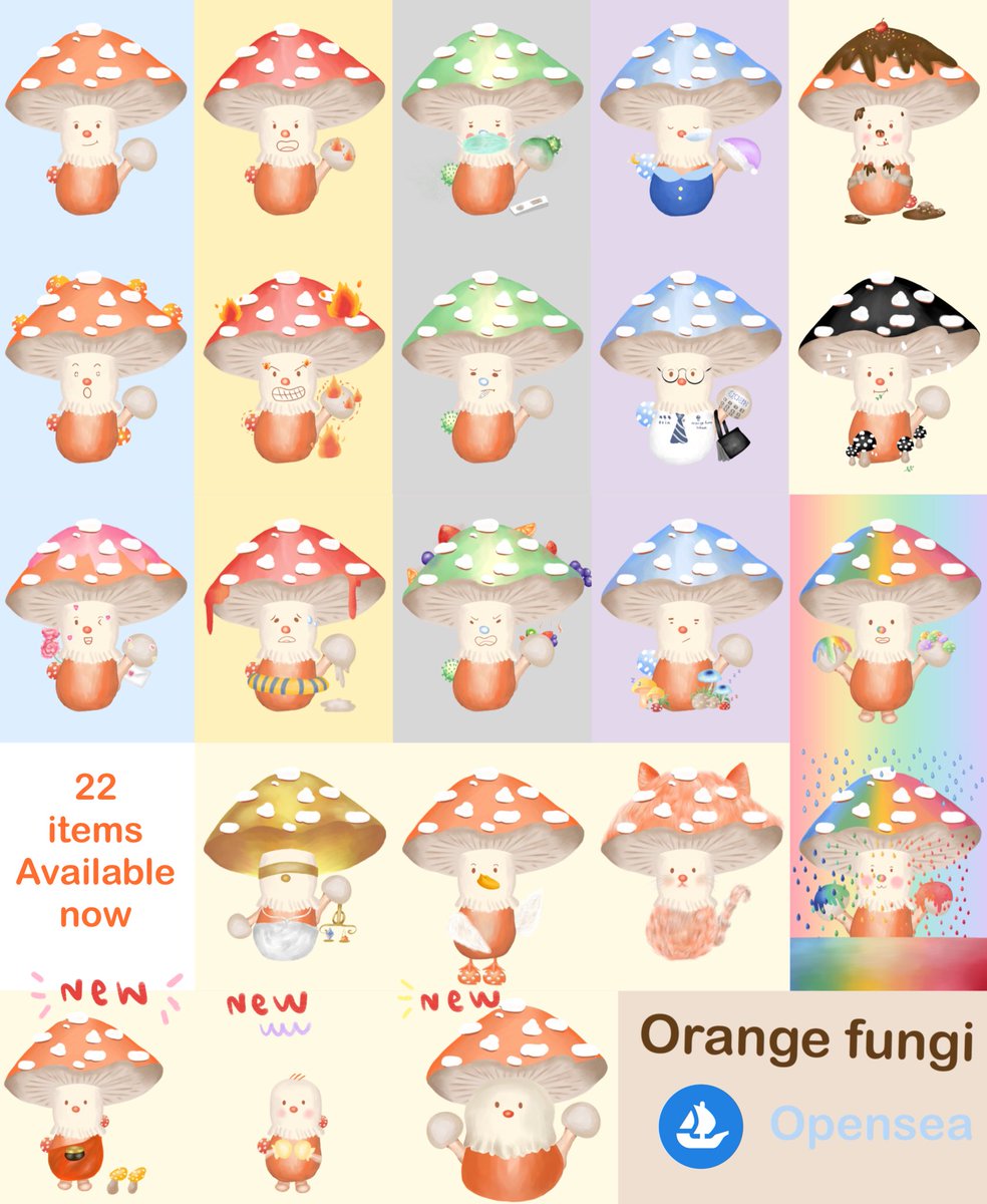 🍄 Orange fungi 🍄
✿Available now on Opensea
opensea.io/collection/ora…

0.005-0.02 $ETH

#NFT #NFTs #NFTTHAILAND #NFTMint #NFTCommunity #NFTCollection #nftcollector #NFTDropsCalendar #ETH