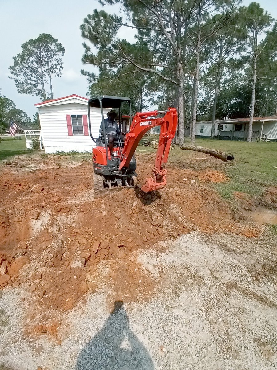 tyrone_world1's tweet photo. My grind for the day. Put in a culvert and opened up the driveway wider. Got a cool on going relationship w/this customer. Had fun on the project! #Bkackowned #JULSTEAM #WhatWeDo https://t.co/rp6R9jfOdO