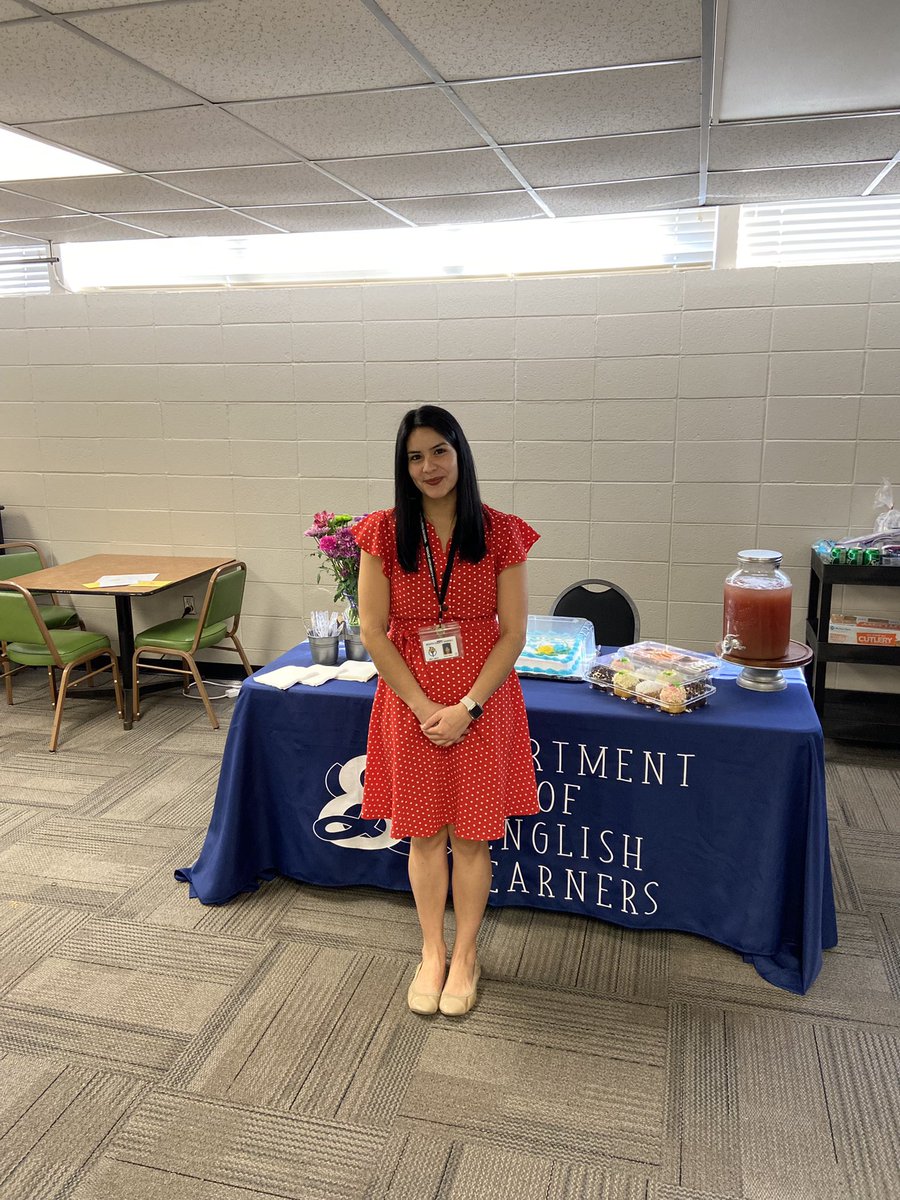 DCSELDepartment's tweet photo. Congratulations to Mrs. Karla Alfaro for being recognized as @TweetDCS_WES's 2021-22 Teacher of the Year! 🎉🎉

Mrs. Alfaro serves 3rd-5th grade ELs at WES. Thank you for all you do for our ELs &amp; their families. Your hard work &amp; dedication have not gone unnoticed. #TeamDCS https://t.co/IaVHntaGra