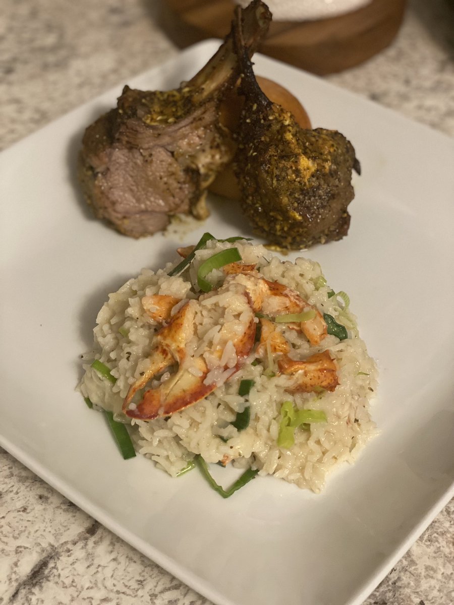 ChefRaneisha's tweet photo. Curry Sesame Crusted Lamb with Leek & Lobster Risotto #ChefsOfTwitter #CelebrityChef #Mississippi #Alabama #Georgia #Florida #Caterer #ChefRaneisha #RealChefShit https://t.co/DFBBksQ4PY