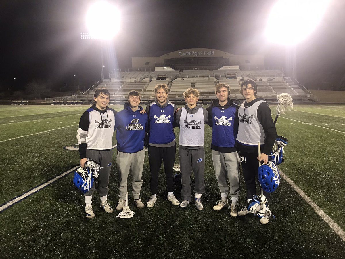 Congratulations to our 2022 Captains: (left to right) Nathan Flynn, Jacob Pozzuto, Chase Singleton, Zach Buddelmeyer, Evan Mayfield &amp; Evan Knickle. 

#UnfinishedBusiness 
#GoPanthers 
#321Family