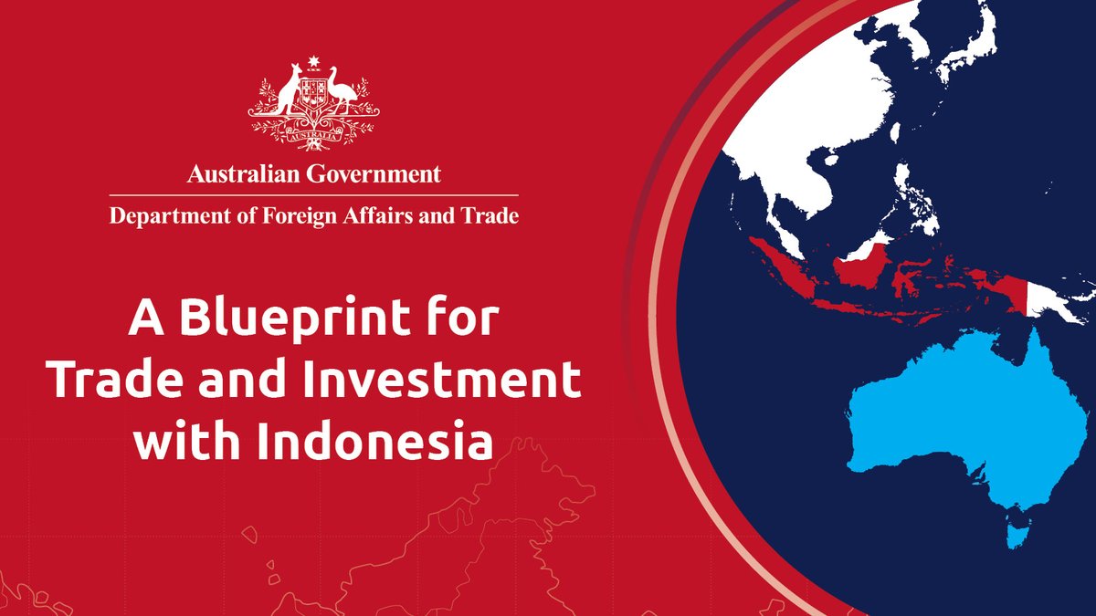 Australia's Blueprint for Trade & Investment with Indonesia provides practical guidance for 🇦🇺 businesses considering market opportunities in 🇮🇩—a country on track to be one of the 10 largest economies by the mid-2030s. To learn more ⬇️ dfat.gov.au/publications/t… @DubesAustralia