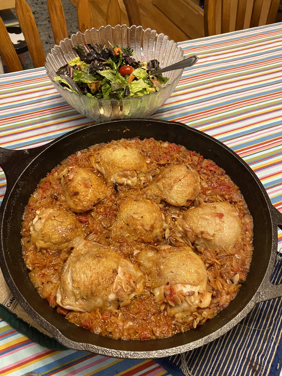 RunnerWineBeach's tweet photo. When you find ANOTHER chicken and orzo recipe #SimplyRecipes - you make it and are happy! Plus the lemon anchovy salad dressing #CooklingLight https://t.co/ODS0j4A1rT