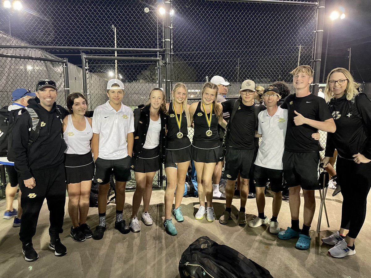 pg_tennis's tweet photo. Big shout out to Lilly Pace and Ramsey Noble who took out the #1 seed Corsicana and defeated Longview in the finals to win the whole tournament in Girls A Doubles!! This Longview title could insure them the top seed going into districts and regionals. #PG_Tennis #GoHawks https://t.co/wFbXpnCXJA