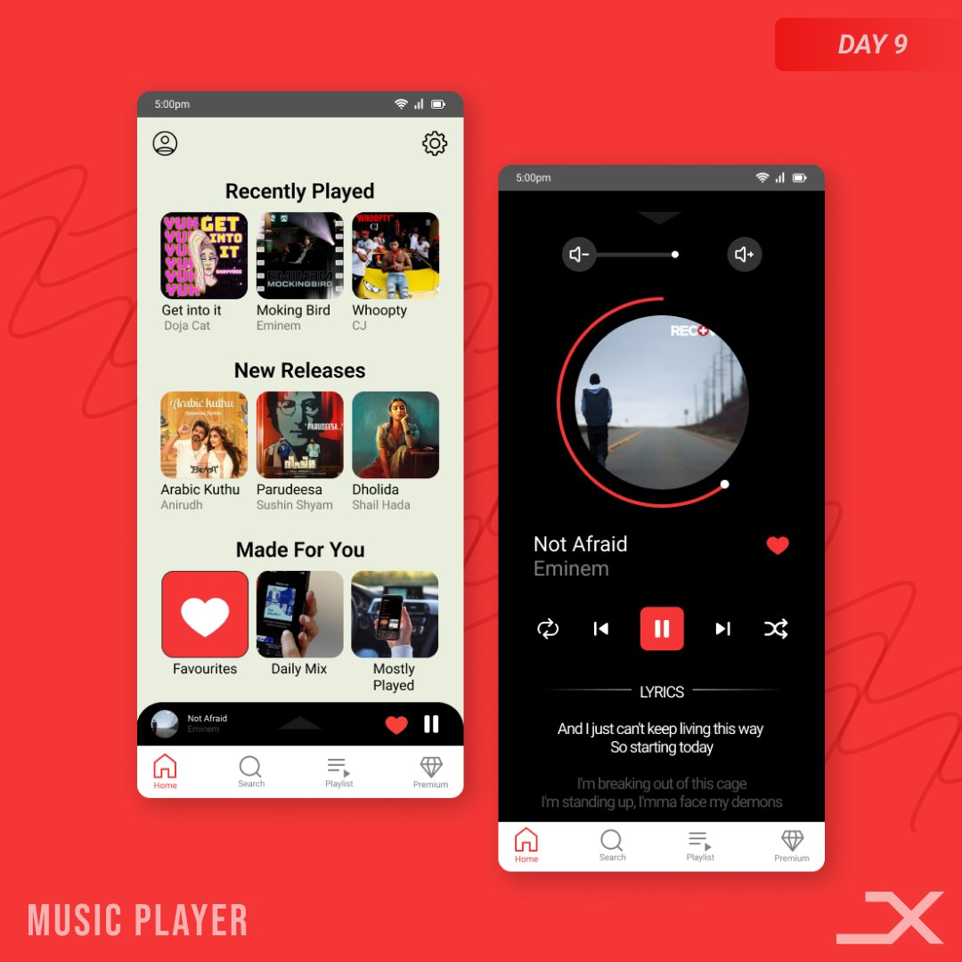 amal_joym's tweet photo. DAY 9
MUSIC PLAYER

Music Player is an application that allows you to listen to music files stored in the phone's internal memory, external memory or online.

Come let's #create #designX #DailyUI #musicplayer #uidesign #designthinking #ux #ui #uiux #figma https://t.co/XM9JCvTctw