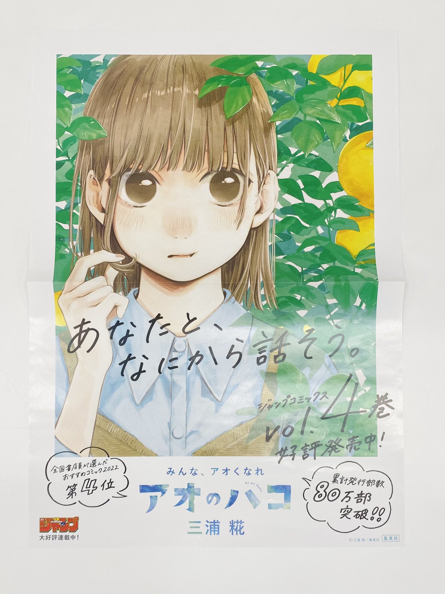 アオのハコ6巻 非売品ポスター - 少女漫画 アオのハコ6巻 非売品ポスター - 少女漫画