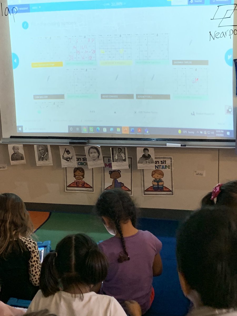 Used the drawing feature in <a href="/nearpod/">Nearpod</a> to fill in missing numbers on the 100’s chart