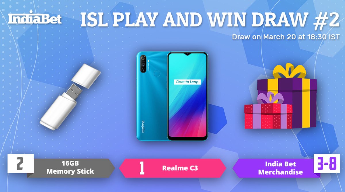 indiabet's tweet photo. 🔜 GOOD-👋
#RealmeC3, #HeroISL Play & Win Draw- https://t.co/hCfpZtqznL…
#LetsFootball #Giveaway #ContestAlert #Free #MobilePhones #Realme #Gaming #MobileGaming #INDvSL #Soccer https://t.co/ZMKqVdeNnP