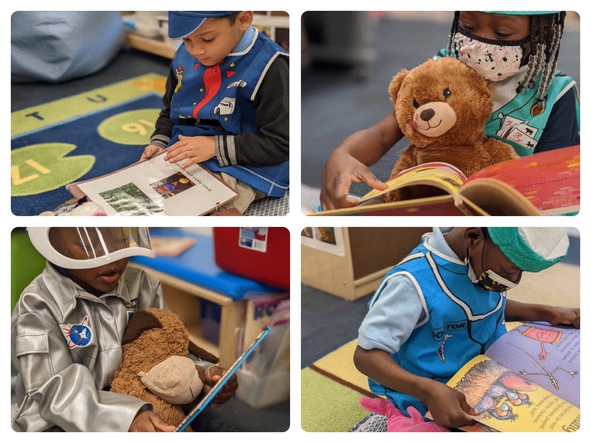 MaryFordLibrary's tweet photo. Celebrated #ReadAcrossCCSD with 🦌#DEAR today &amp; hats off to hometown heroes. Here’s some smart scholars with their books &amp; some of our guest readers! @MaryFordPanther @VOCALCCSD https://t.co/7S0PI9QfIL
