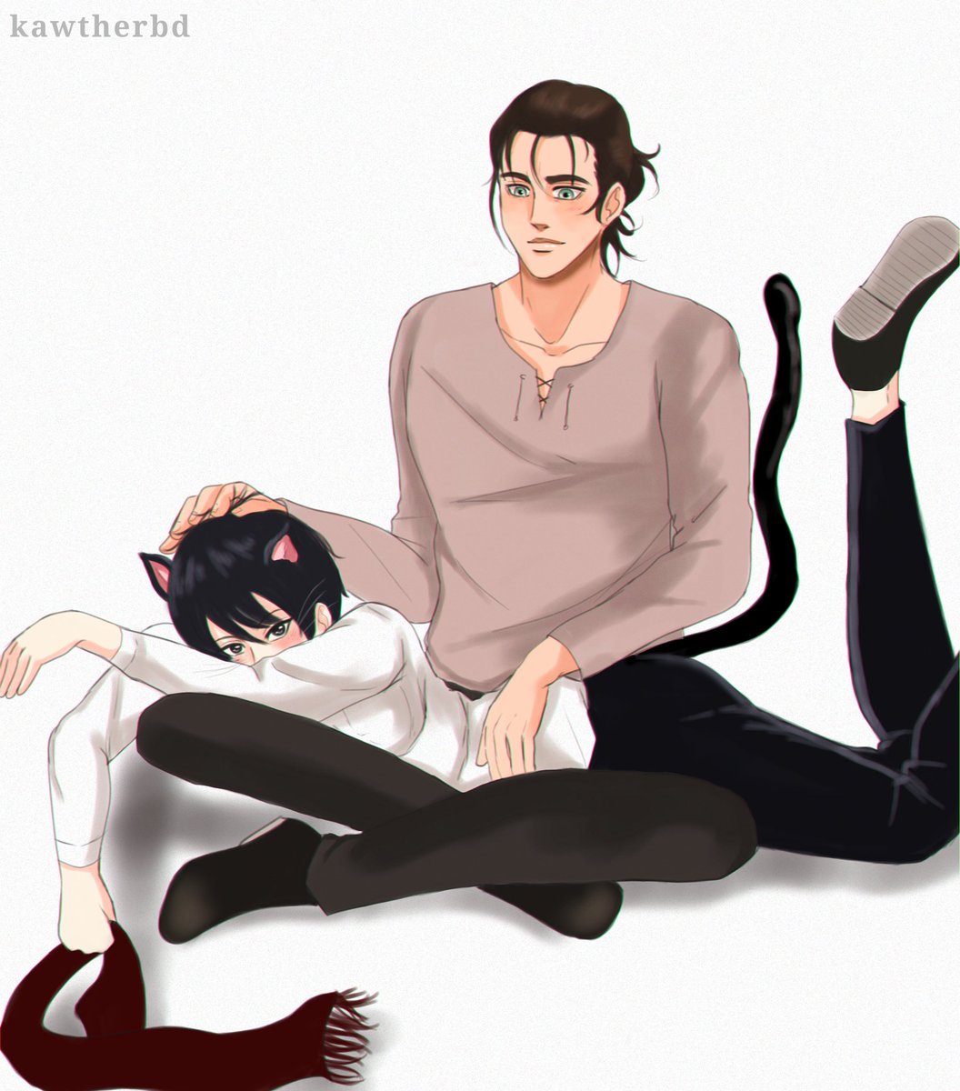 kawtherbd's tweet photo. Eren with his kitty ❤️🐱🥺
Thank you for the 900 followers!!💖🙏
#eremika #エレミカ https://t.co/LhieHs9DSh
