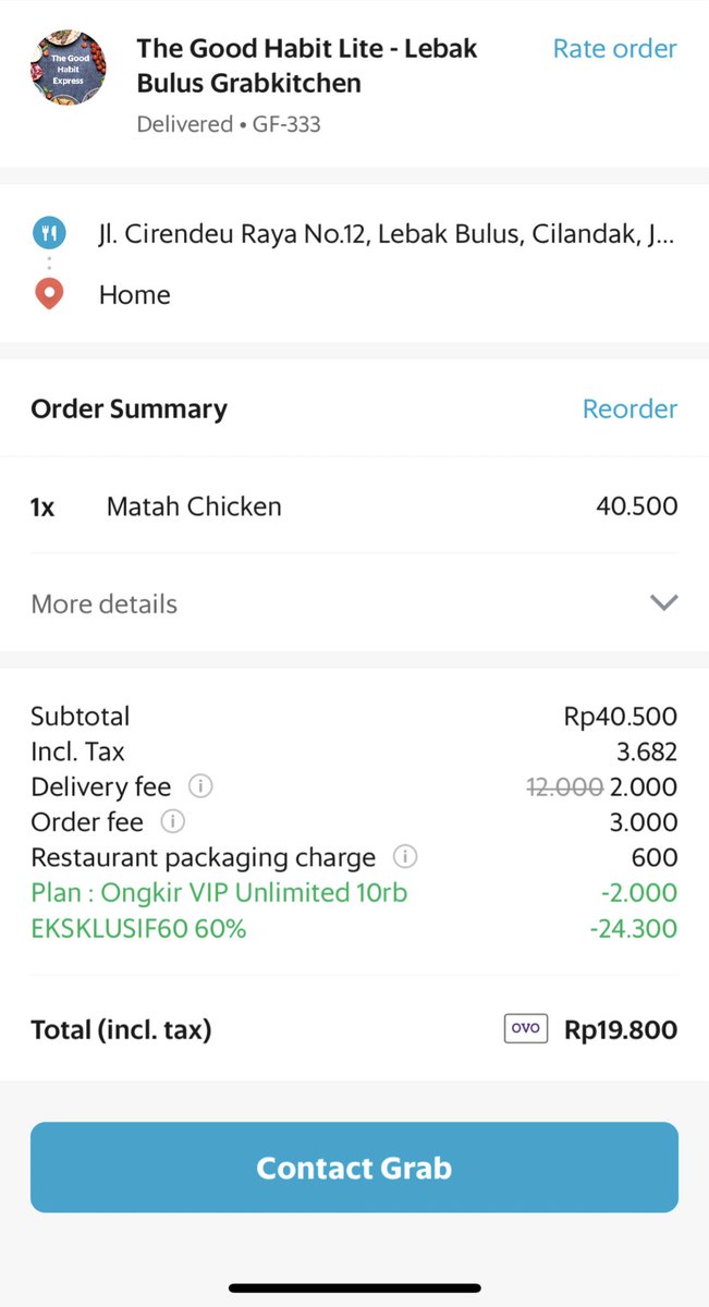 threadgrabfood's tweet photo. sarapanku pagi ini sehat &amp; semangat karena promo dari grabfood 60% huhuuy 🥳 surprisingly Good Habit enak lohh makanan sehat gini!! https://t.co/JAToB48PB3