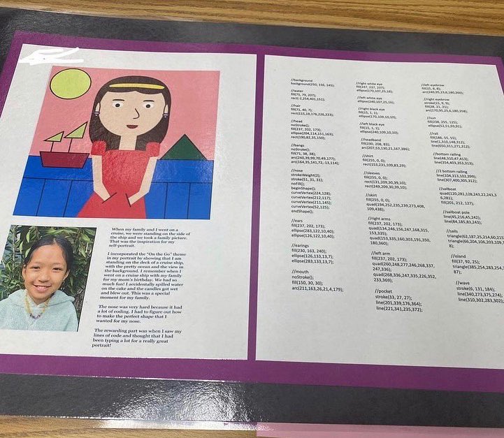 codeartorg's tweet photo. How AMAZING are these #coded self-portraits from #ElementarySchool students all the way in #Hawaii!? 😍💻🌴

Have you voted for your favorite #CodeYourSelf entries today? 

You can help aspiring #CodeHers win our national all-girls #CodingCompetition! 🎉

https://t.co/gjhXVkEClC https://t.co/LTYKuySXgQ