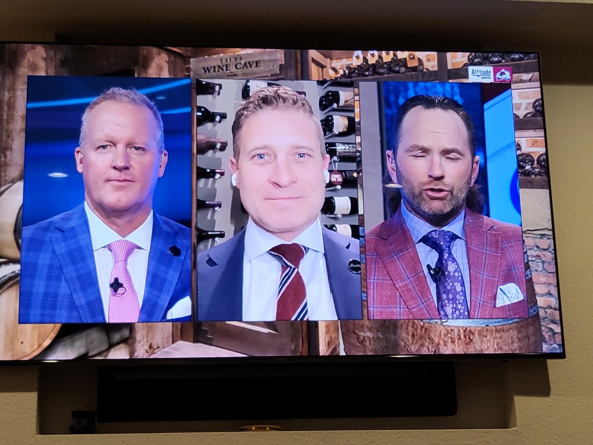 mistomato's tweet photo. Watching the Avs is great and all but have y'all seen @RycroftMark's tie?   Glorious https://t.co/iSS66bPuE5