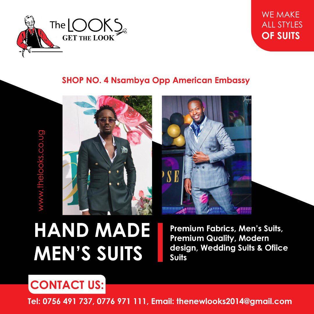 thelooksuganda's tweet photo. #FashionFriday Get in to that weekend wedding, party or event with an elegant look of a hand crafted suit made by our skillful tailors. Let’s customize your looks and designs.

📍Call or WhatsApp 0776971111 for measurements.

#weddingsuit #suitsupply #tailoredsuits #designersuit https://t.co/uE06zdoH7Q