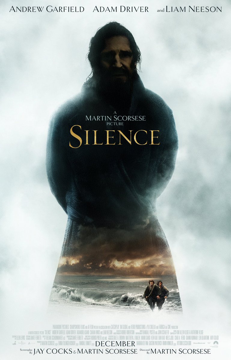 Silence (2016) is a wonderful film about two Portuguese missionaries in the early 17th century who infiltrate Japan during the height of Christian persecution to search for their lost mentor, rumored to have renounced his faith under duress.