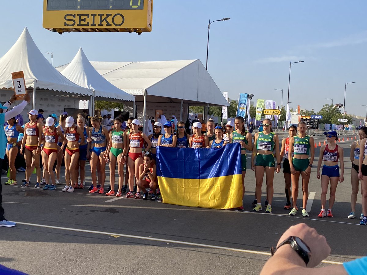 U20 women before the start of the @<a href="/WorldAthletics/">World Athletics</a> Race Walk Team Championships in Muscat, Oman