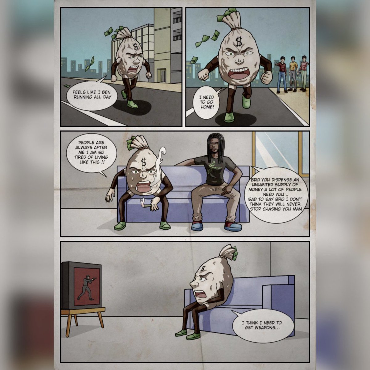 #Skrilla Comic page#2 is out now !!!
Page#3 coming very soon💰….🏃🏾‍♂️💨
What y’all think??

You can own as an NFT if you joint my discord and send wallet addy in wallet channel with “(airforce)” next to it……Must RT &amp; Like  (Link below)
discord.gg/ygWGwXB655