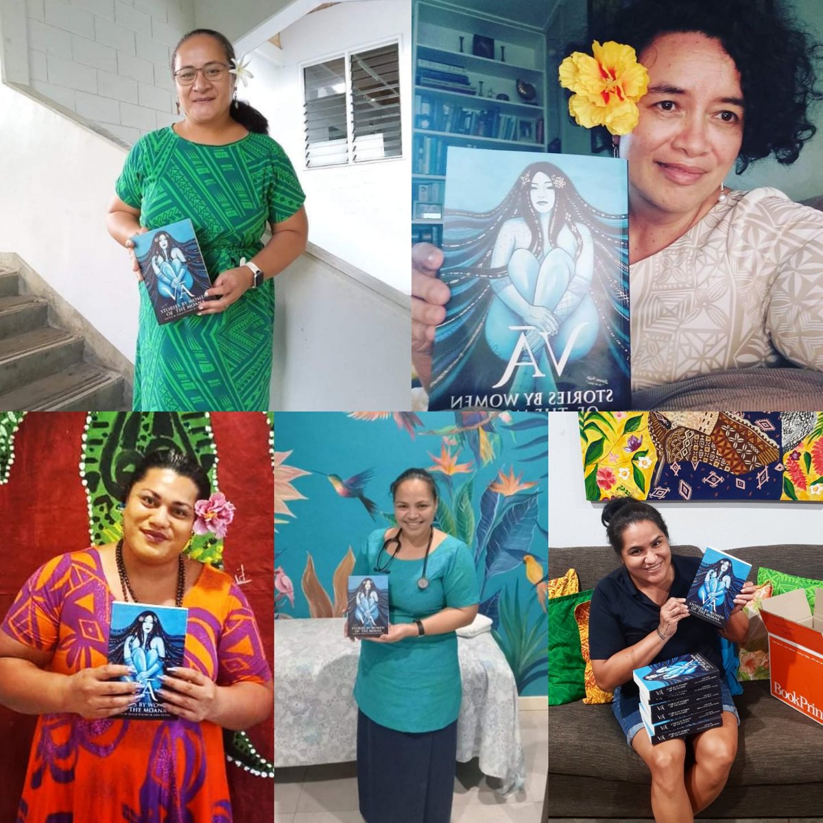 laniwendtyoung's tweet photo. Theres 6 #inSamoa Va writers. Heres 5 of us 😍 - Dr Niusila Eteuati, Audrey Brown-Pereira, Nikki Perese, Dr Salote Siaosi, me.
Need to get a pic of Momoe Malietoa Von Reiche too.
#ourStories https://t.co/eU1muhCksU