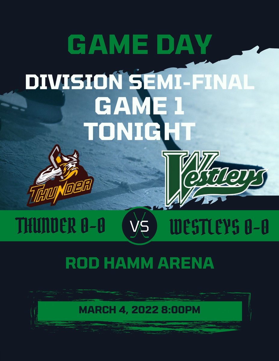 YXEwestleys's tweet image. Our playoff series against @OfficialOutback starts tonight! Concession and Lounge will be re-opened for the playoff run.