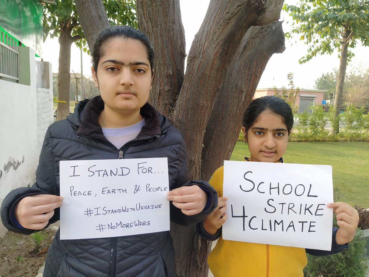 Week 57th #ClimateStrike🌍 in #India. 🇮🇳

I stand for peace, planet &amp; people.

#PeopleNotProfit
#FridaysForFuture
#NoMoreWars
#IStandWithUkraine

<a href="/GretaThunberg/">Greta Thunberg</a> @vanessa_vash <a href="/ImandiU/">Imandi Udukumbura</a> <a href="/MonaPatelT/">Mona Patel 🇮🇳🐅🌳</a> <a href="/mrEmTee/">Mr MT</a> <a href="/ishdeep_kohli/">Ishdeep Kohli</a> <a href="/mnyomb1/">Nyombi Morris</a> <a href="/WakioDorcas/">Dorcas Wakio</a> <a href="/BeeAsMarine/">🐝 Dr. Marine TREBAUL Ⓥ𓃟 PhD - #SDGs - #Breton</a> <a href="/AaravSeth_/">AaravSeth🇮🇳</a> <a href="/OlumideIDOWU/">Mr. Climate</a>