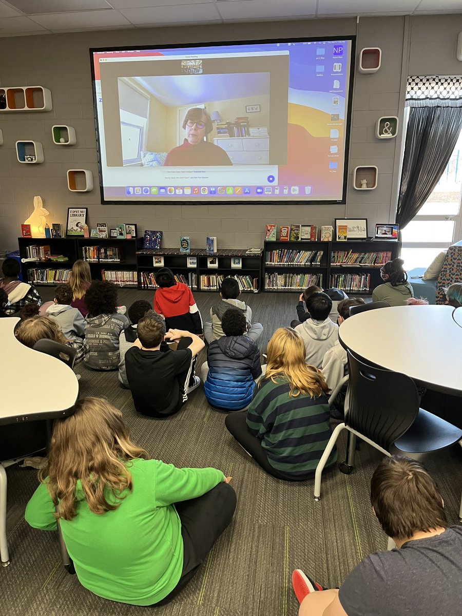 RTSReadingT's tweet photo. Thanks so much for visiting with us today @BetsyUhrig We enjoyed listening to you read and answer our questions. Thanks for waiting through all of our โ๏ธ days. #RTSrocks https://t.co/SOegfrJhAE