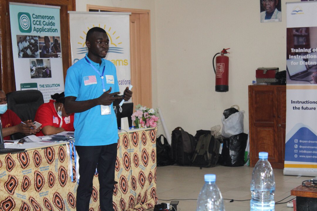 FelixFomengia's tweet photo. Yesterday @UBuea, I had a great privilege to present our solution @CGCEGuideApp at the opening ceremony of the Training of Teachers on Instructional Technology, in SW sponsored by the @USEmbYaounde, with @OpenDreamsOrg. /1

@ChrisDennysUK @africatechie @DjobMireille #CGCEGuideApp https://t.co/2xnMnMZNvz
