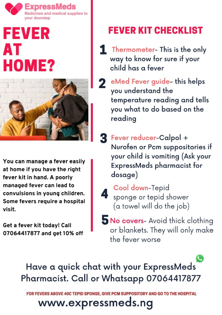 TrafficChiefNG's tweet photo. #DidYouKnow You can manage a Fever easily at home if you have the right Fever Kit in hand!

Get the @EXPRESSMEDS1 Fever Kit today!

WhatsApp: https://t.co/Aj7CiWPbrD

#ExpressMeds #FeverKit #Fever #Health #KidsHealth https://t.co/joYz4p2myO