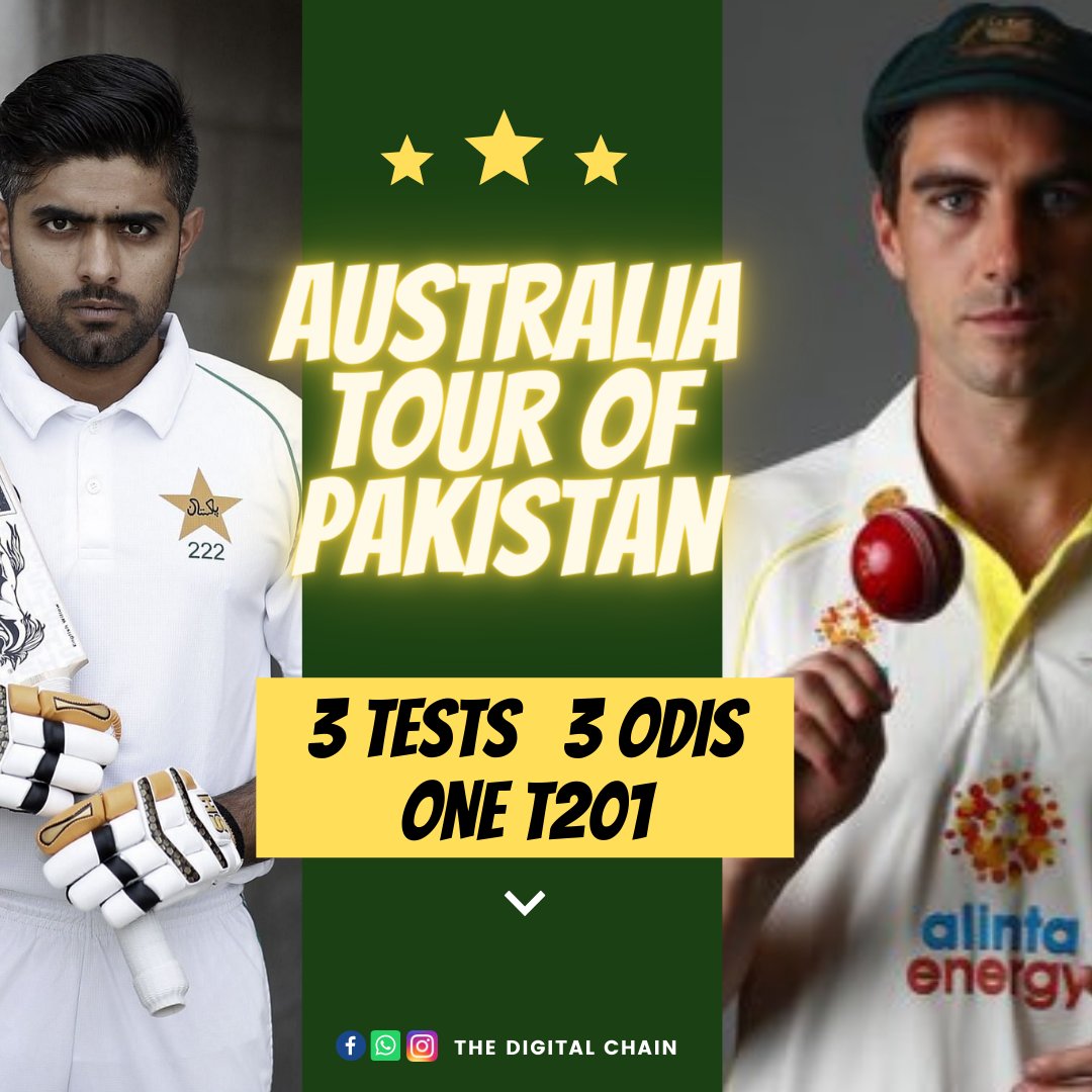 TheDigitalChai1's tweet image. "AUSTRALIA TOUR OF PAKISTAN"
#3Testmatches
#3ODIS
#1T201
#Thedigitalchain