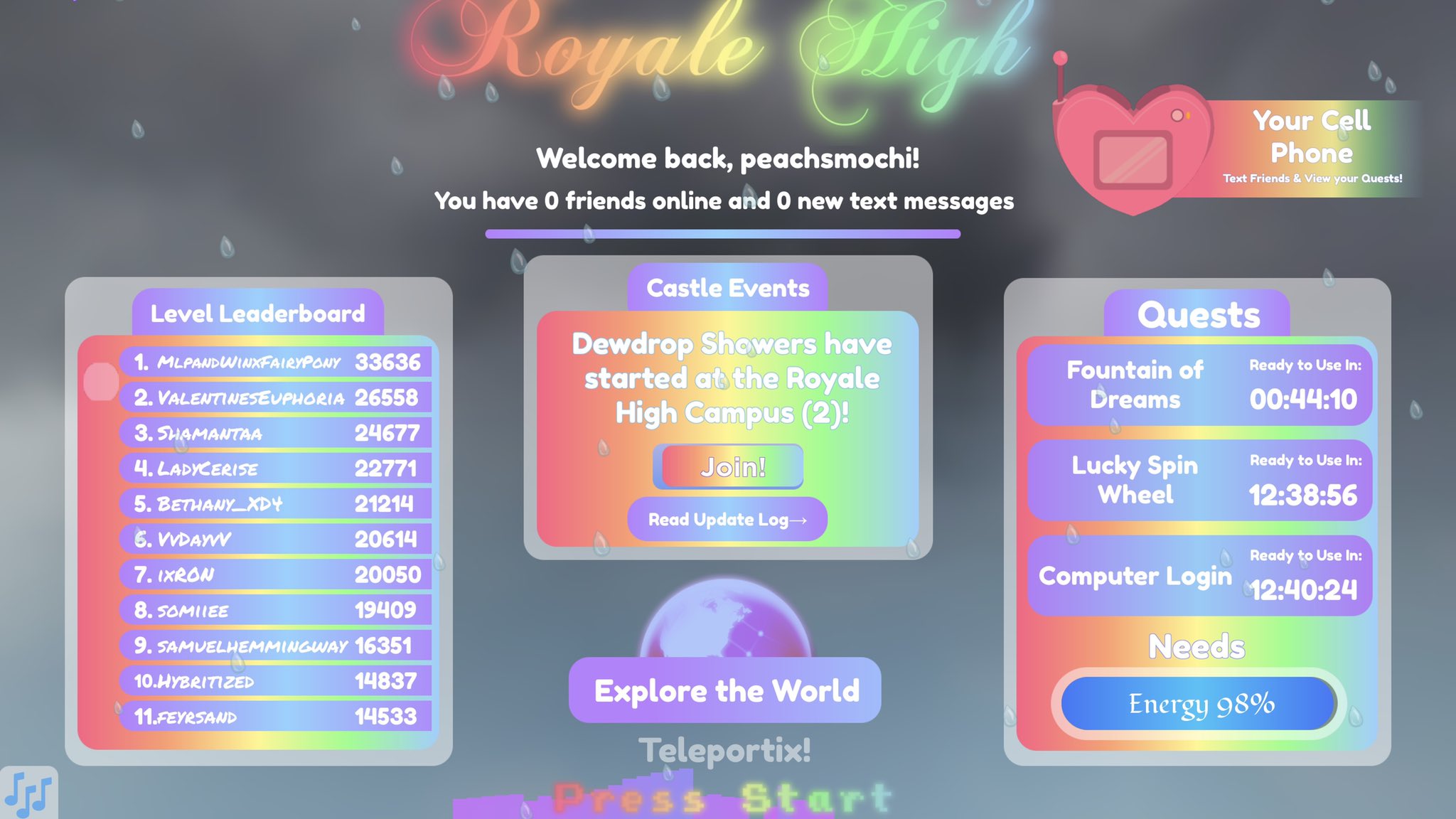 Dewdrop Showers, Royale High Wiki