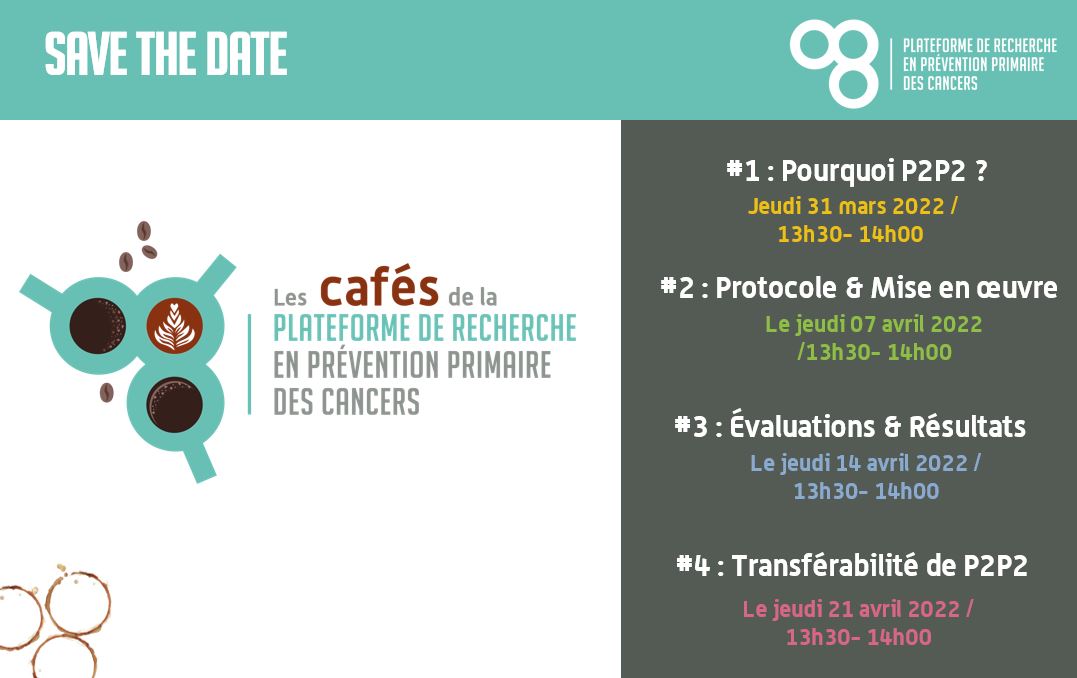 prppc_recherche's tweet photo. Les cafés de la plateforme arrivent bientôt. Mais, que sont-ils?
📅 4 sessions hebdomadaires en visioconférence, autour du projet P2P2.
⏰30' chacune : 15' de présentation et 15' d’échanges.
💻Ils se déroulent sur Starleaf et seront rediffusés sur YouTube.
#santé #prppc #café https://t.co/JP6a0Uanip