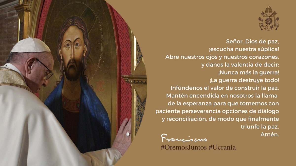 Pontifex266_es's tweet image. 2 de marzo, Miércoles de Ceniza, Día de oración y ayuno por la paz en #Ucrania. #OremosJuntos